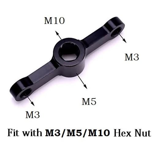 Aluminum Motor M3/M5/M10 Bullet Cap Quick-Release Wrench  Pack of 3Pc
