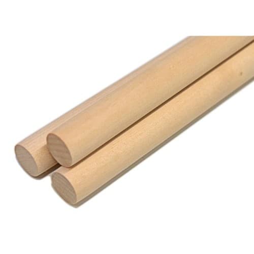 BIRCH WOOD DOWELS IN 6MM X 1000MM