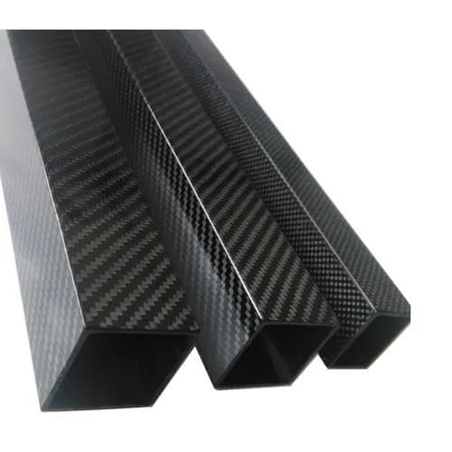 Square Carbon Fiber Tube Hollow in 25mm x 22mm x 1000mm Pack of 1Pc