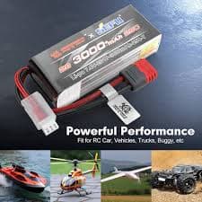 MJX 2S 7.4V 25c 3000mAh L I-PO Battery with T-plug for MJX 16208 16209 14301 14302 14303 14304 14209 14210 14211 RC Car Parts