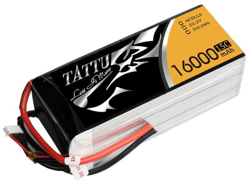 LiPo Battery Tattu 16000mAh 6S1P 15C  with XT90 Anti-Spark Connector